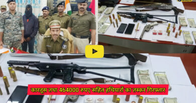 SP Kartikeya Sharma: पेन पिस्टल और कई हथियार,कारतूस तथा 4 लाख 64 हजार रुपए की नकदी सहि हथियारों का तस्कर गिरफ्तार