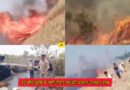 Mehus thana: बिजली के शॉट सर्किट से लगी आग से 30 बीघे भूमि में लगी तैयार गेहूं की फसल जलकर राख